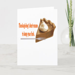 Carte de voeux à tarte de Thanksgiving