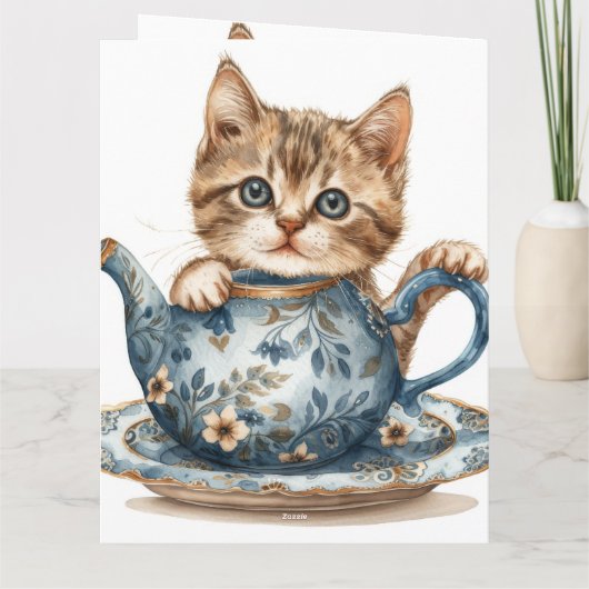 Carte De Voeux À Thème Chat (Dos)