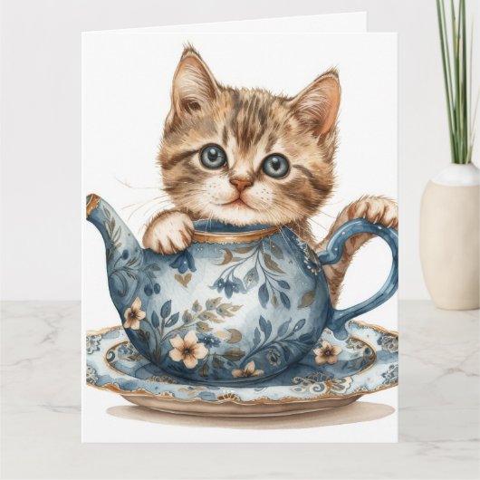 Carte De Voeux À Thème Chat (Devant)