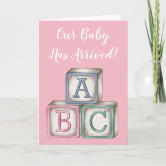 Carte de voeux ABC Baby Blocks (Devant)