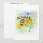 Carte de vœux abeille (Devant / Derrière)