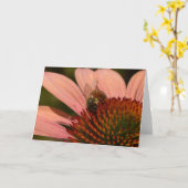 Carte de vœux Abeille sur Echinacea (Fleur jaune)