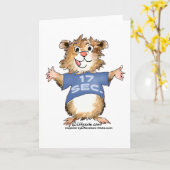 Carte de voeux Abrahamster 17 Secondes / Carte pou (Fleur jaune)