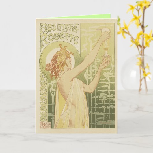 Carte de voeux Absinthe (Fleur jaune)