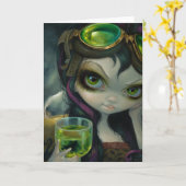 Carte de voeux "Absinthe Goggles" (Fleur jaune)