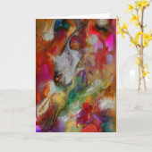 Carte de voeux abstraite (Fleur jaune)