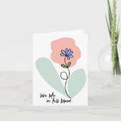 Carte de vœux abstraite de fleur sauvage en pleine (Devant)