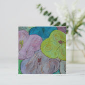 Carte de voeux Abstraite Floral Flat Summer (Debout devant)