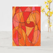 Carte de voeux Abstraite "Hot Spot" (Fleur jaune)