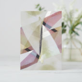 Carte de voeux Abstraite moderne en blanc (Debout devant)