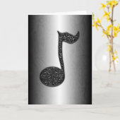Carte de voeux Abstraite Musicnote (Fleur jaune)