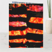 Carte de voeux abstraite orange enjouée, Hot (Dos)