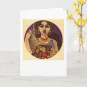 Carte de voeux Abundantia (Fleur jaune)