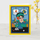 Carte de vœux Achieving Balance_B (Fleur jaune)