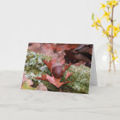 Carte de voeux Acorn et Oak Leaf (Fleur jaune)