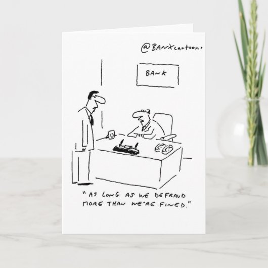 Carte de voeux actuelle d'opérations bancaires (Devant)