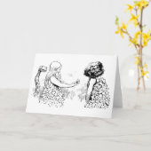 Carte de voeux "Adam et Eve" (Fleur jaune)