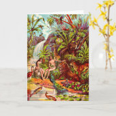 Carte de voeux Adam et Eve (Fleur jaune)