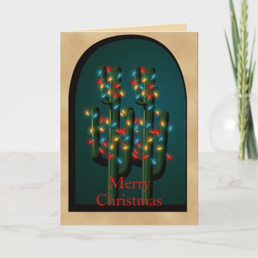 Carte de voeux Adobe Christmas Cactus Tree (Devant)
