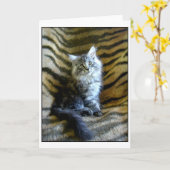 Carte de voeux adorable de chaton de ragondin du (Fleur jaune)