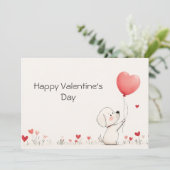 Carte de vœux adorable pour la Saint-Valentin ❤️🎈 (Debout devant)