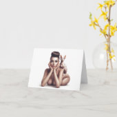 Carte de vœux adulte Sphynx actifs sans accessoire (Fleur jaune)