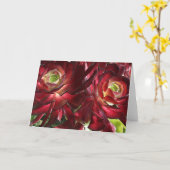 Carte de voeux Aeonium (Fleur jaune)