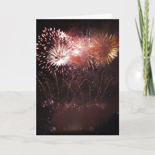 Carte de voeux : affichage de feux d'artifice (Devant)