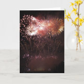 Carte de voeux : affichage de feux d'artifice (Fleur jaune)