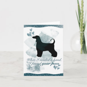 Carte de vœux Afghan Hound en bleu