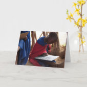 Carte de voeux africaine d'étudiant (Fleur jaune)