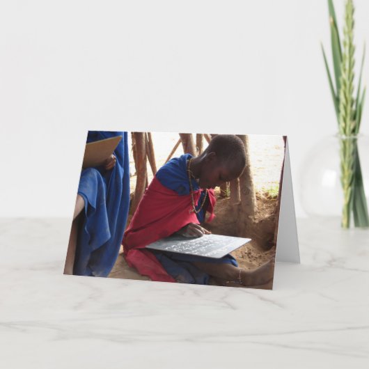 Carte de voeux africaine d'étudiant (Devant)