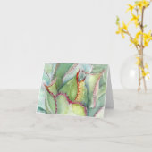 Carte de voeux Agave shawii Succulente (Fleur jaune)