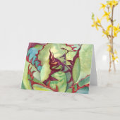 Carte de voeux agave Succulente aquarelle (Fleur jaune)