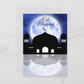 Carte de voeux Aïd Moubarak (Devant / Derrière)