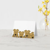 Carte de voeux Airedale (Fleur jaune)