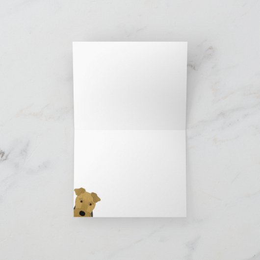 Carte de voeux Airedale (Intérieur)