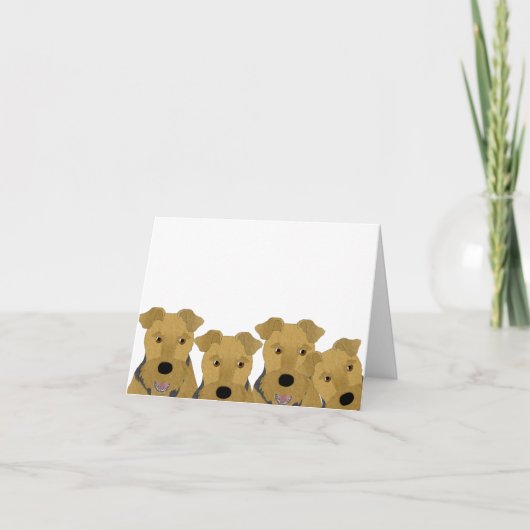 Carte de voeux Airedale (Devant)