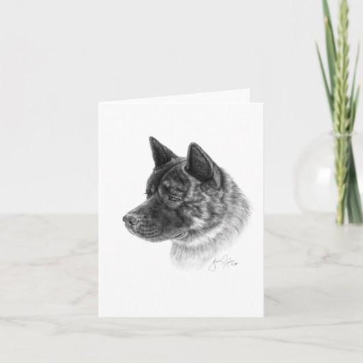 Carte de voeux Akita Dog Art (Devant)