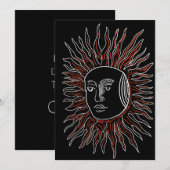 Carte de voeux Alchimique Sun Blank (Devant / Derrière)