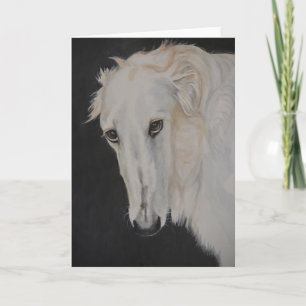 Carte de voeux Alia the Borzoi Dog Art