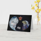 Carte de voeux "Alice and Frog Footman" (Fleur jaune)