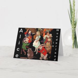 Carte de voeux Alice au pays des merveilles