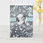 Carte de voeux Alice et Wonderland (Fleur jaune)