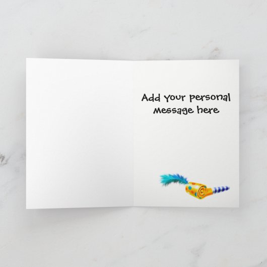 Carte de voeux Alien - message customisé (Intérieur)