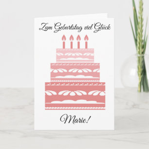 Carte de voeux allemande d'anniversaire personnali