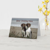 Carte de voeux allemande de plage d'indicateur aux (Fleur jaune)