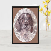 Carte de voeux allemande pour pointeur à cheveux c (Fleur jaune)