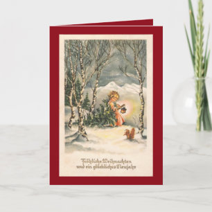 Carte de voeux allemande Weihnachten vintage