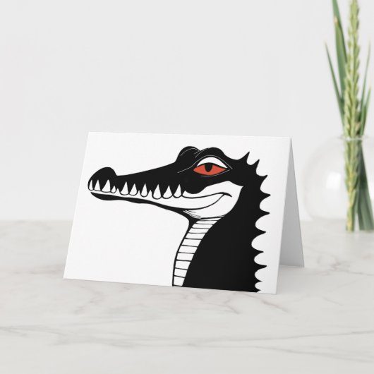 Carte de voeux Alligator (Devant)